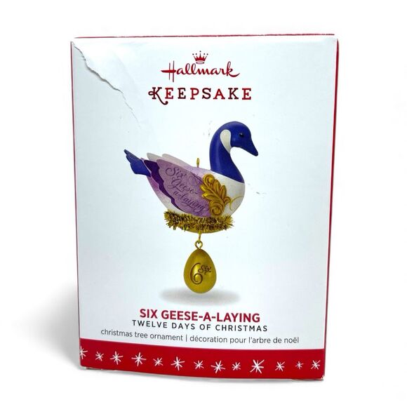 RARE 2016 Hallmark “SIX GEESE-A-LAYING” Twelve Days of Christmas Ornament - Picture 2 of 6